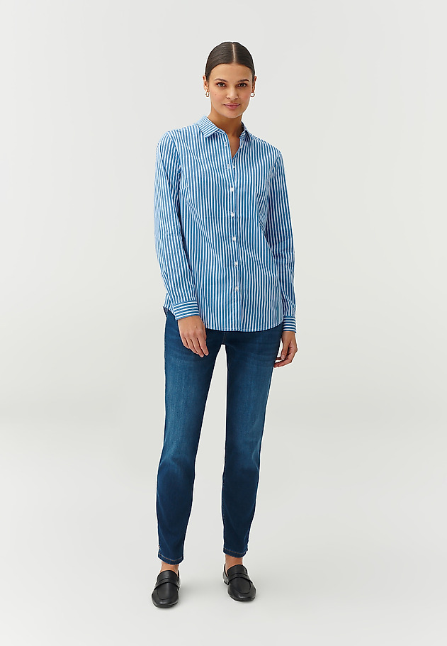 DAMSKIE SPODNIE DENIMOWE TYPU RURKI - RENA 1 DAMSKIE SPODNIE DENIMOWE TYPU RURKI - RENA 1 NIEBIESKI 2