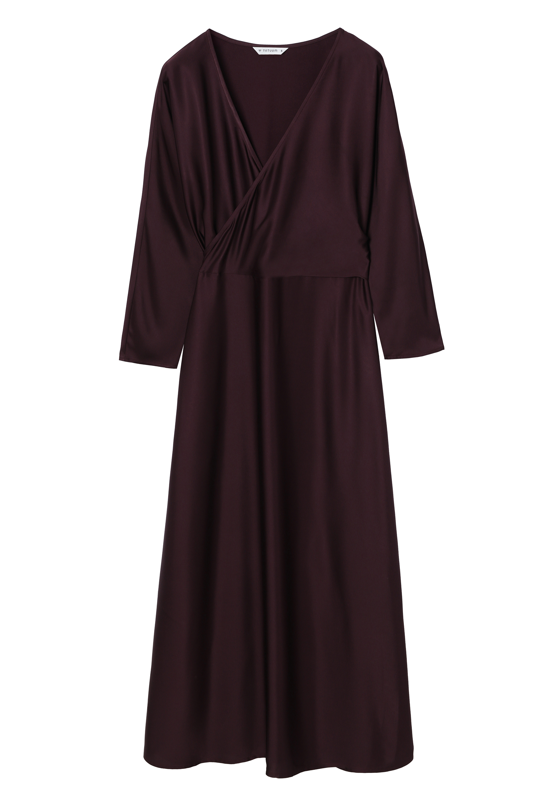 SATENSKA OBLEKA Z LENZING™ ECOVERO™ VISKOZO - FLUSHING RDEČA 2