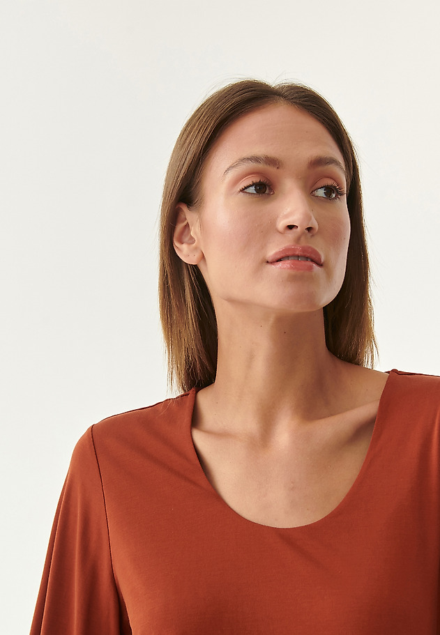 LADIES' BLOUSE WITH BUFF SLEEVES KIGONI LADIES' BLOUSE WITH BUFF SLEEVES KIGONI ORANGE 4