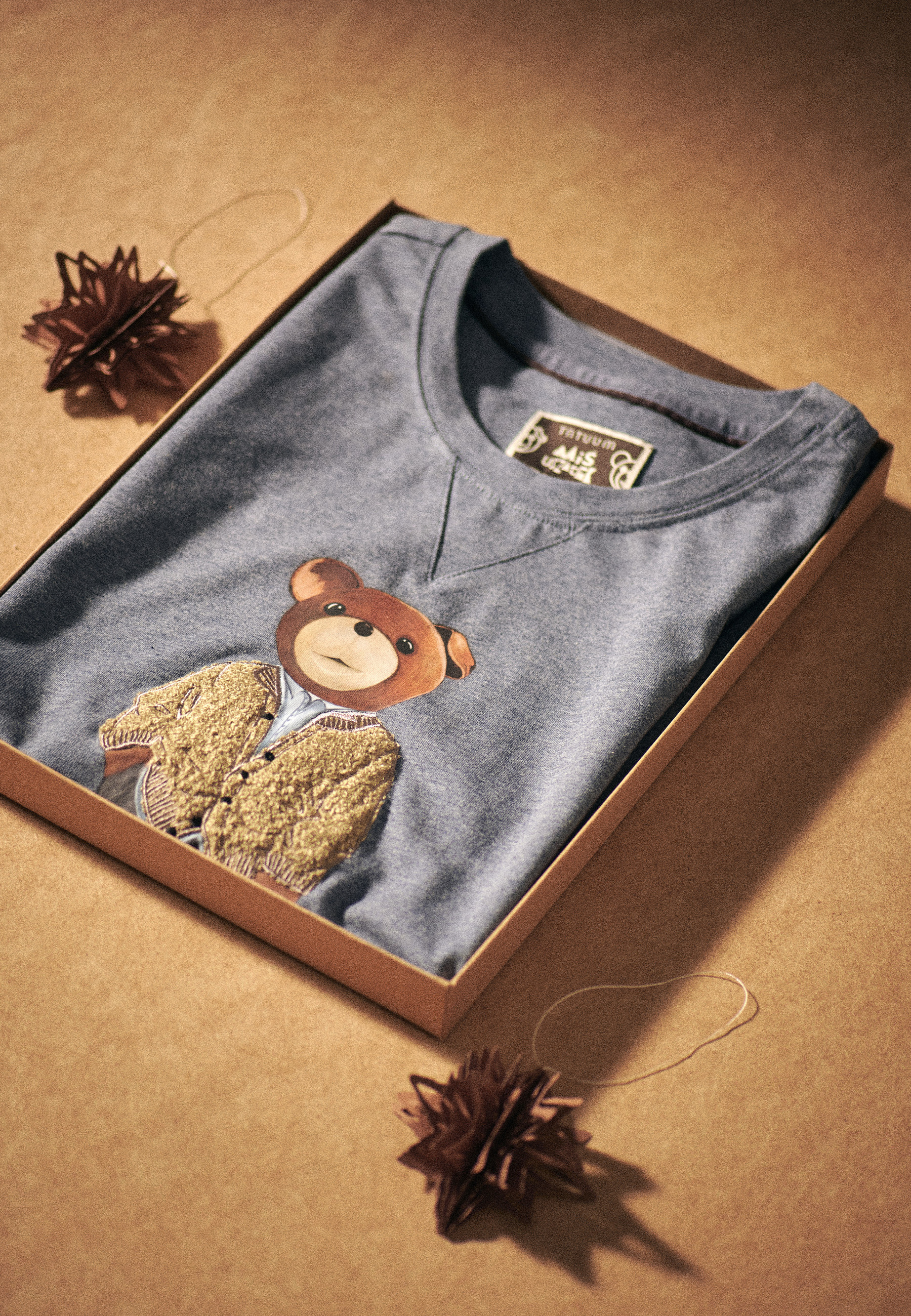 KLASYCZNY T-SHIRT Z BAJKOWYM WZOREM - FRANKO NIEBIESKI 2