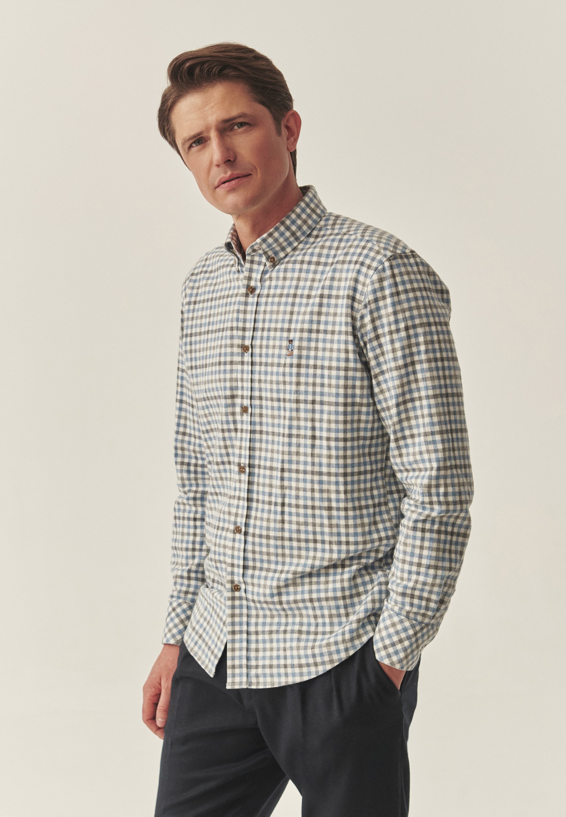 BAWEŁNIANA KOSZULA W KRATĘ - MARCO 5 CLASSIC MULTIKOLOR 2