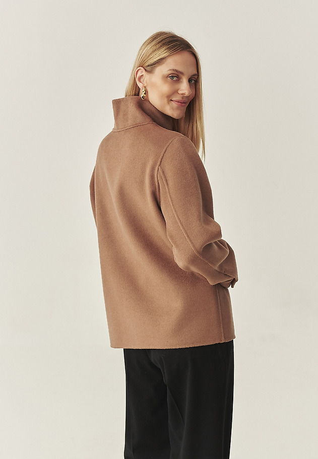 SHORT JACKET WITH WOOL - SARAKO SHORT JACKET WITH WOOL - SARAKO BEIGE 3