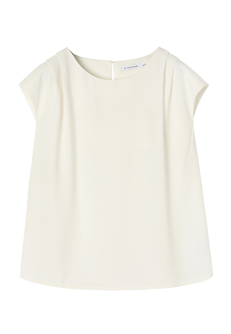 WOVEN BLOUSE WITH A CREASE — CALIMA ECRU 2