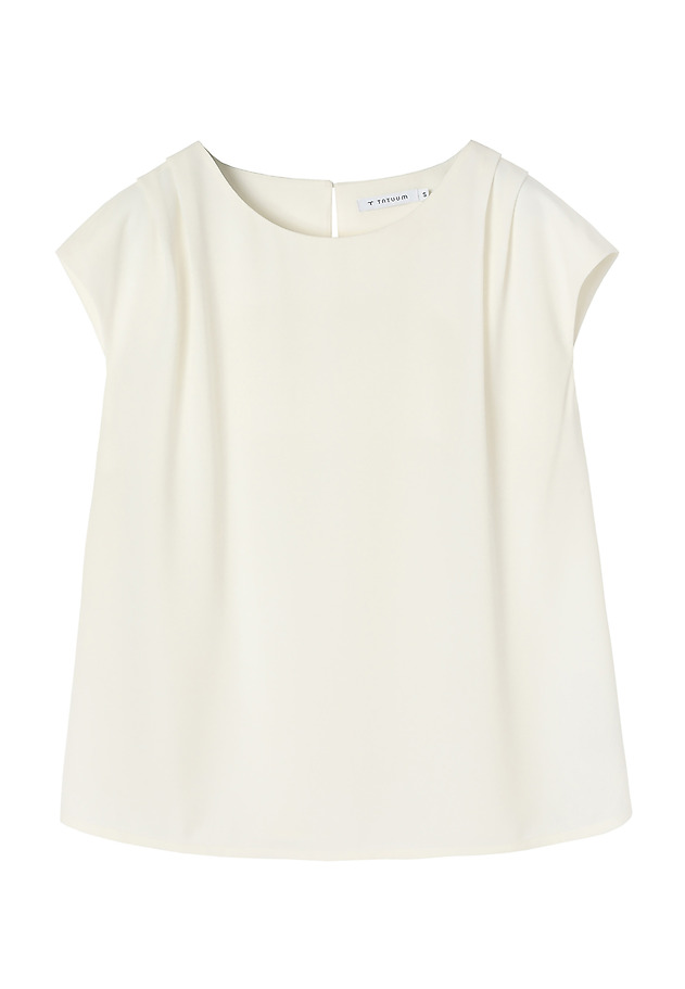 WOVEN BLOUSE WITH A CREASE — CALIMA WOVEN BLOUSE WITH A CREASE — CALIMA ECRU 5