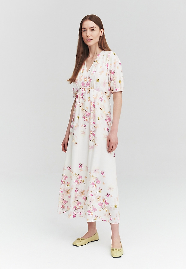 FLOWY FLORAL DRESS - SOFIYA color MULTICOLOR FLOWY FLORAL DRESS - SOFIYA color MULTICOLOR