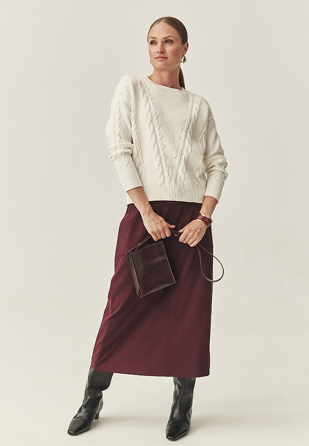 STRUCTURED JUMPER IN THICK YARN - EVERELY STRUCTURED JUMPER IN THICK YARN - EVERELY ECRU 5