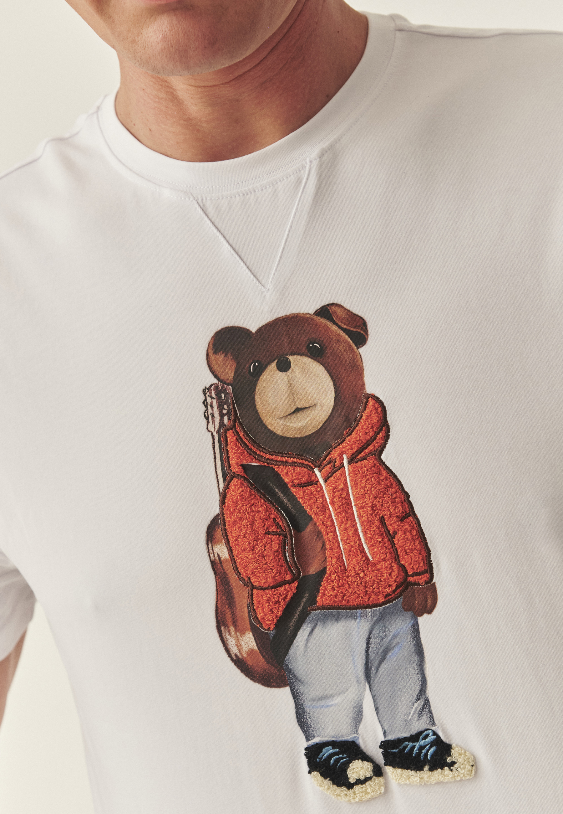 KLASYCZNY T-SHIRT Z BAJKOWYM WZOREM - FRANKO BIAŁY 2