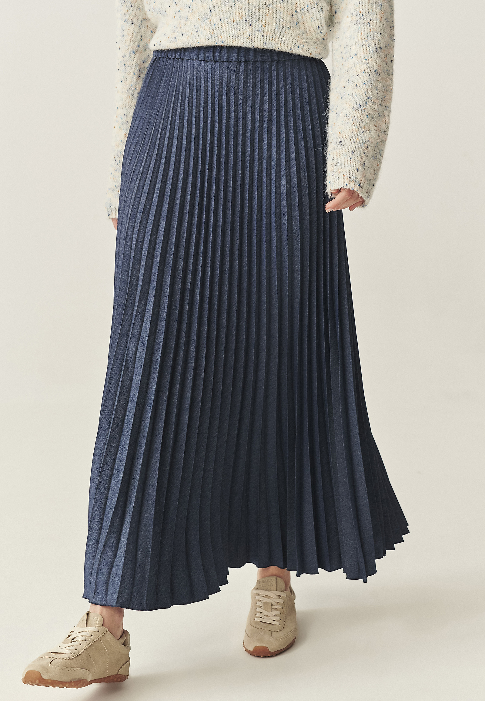 PLEATED MIDI SKIRT - SEMINA 1 PLEATED MIDI SKIRT - SEMINA 1 BLUE 114471