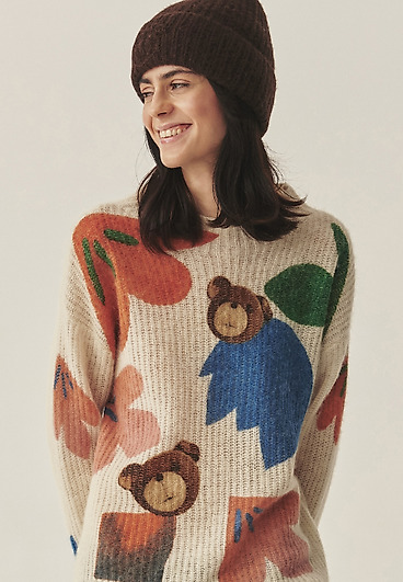 BAJKOWY SWETER Z WEŁNĄ I ALPAKĄ -TALE BAJKOWY SWETER Z WEŁNĄ I ALPAKĄ -TALE