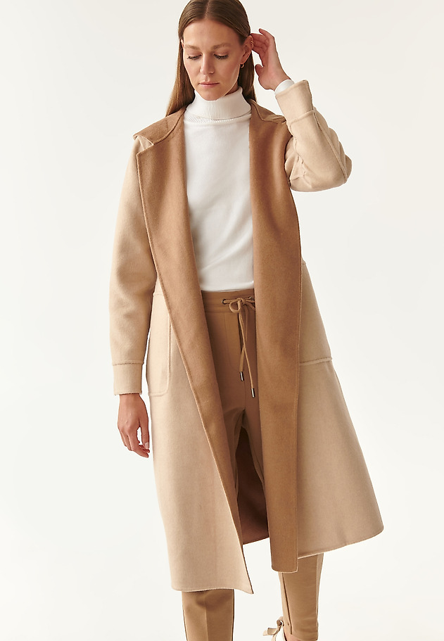 LADIES' WOOL COAT WITH HOOD HILARIA LADIES' WOOL COAT WITH HOOD HILARIA BEIGE 5
