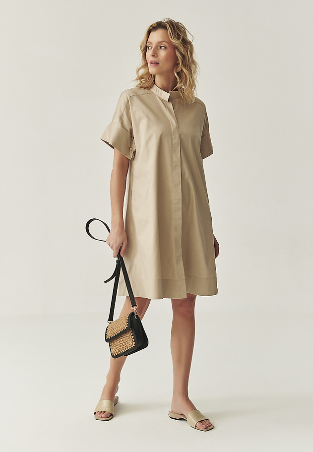 COTTON KNEE-LENGTH DRESS - ALIATI COTTON KNEE-LENGTH DRESS - ALIATI BEŻOWY 6