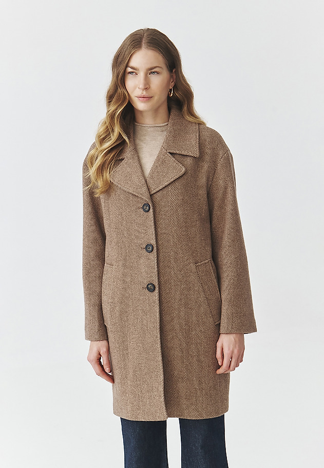 LADIES' HERRINGBONE FABRIC COAT — SEWRO LADIES' HERRINGBONE FABRIC COAT — SEWRO BEŻOWY 1