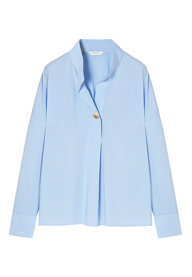 PASTELNA BLUZA Z OVRATNIKOM - LOTARI PASTELNA BLUZA Z OVRATNIKOM - LOTARI MODRA 9
