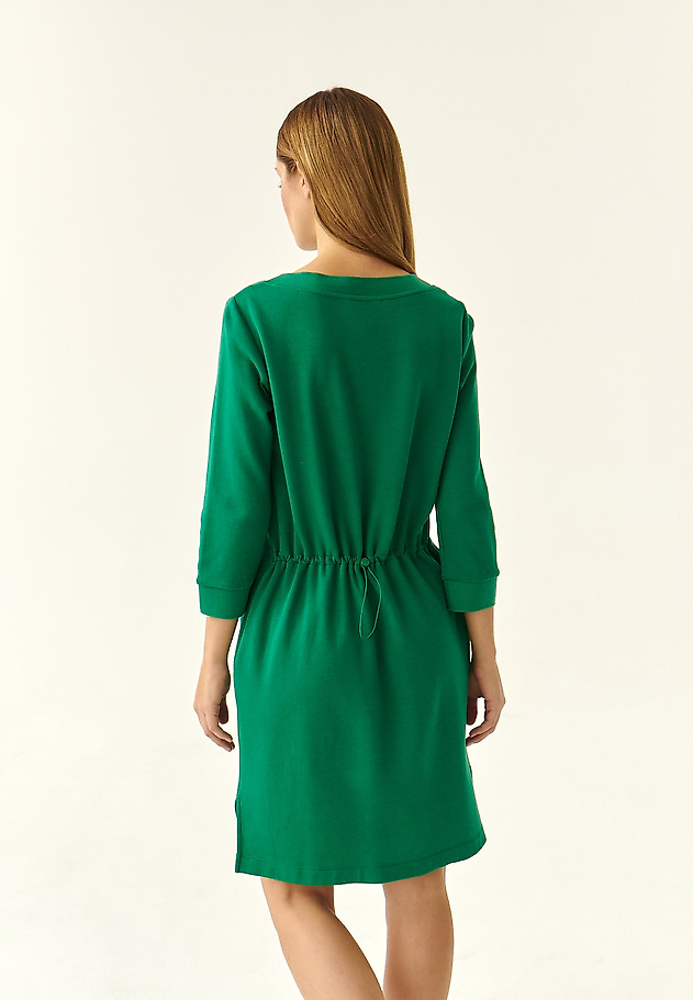 3/4 SLEEVE KNITWEAR DRESS NISOTO 3/4 SLEEVE KNITWEAR DRESS NISOTO GREEN 3