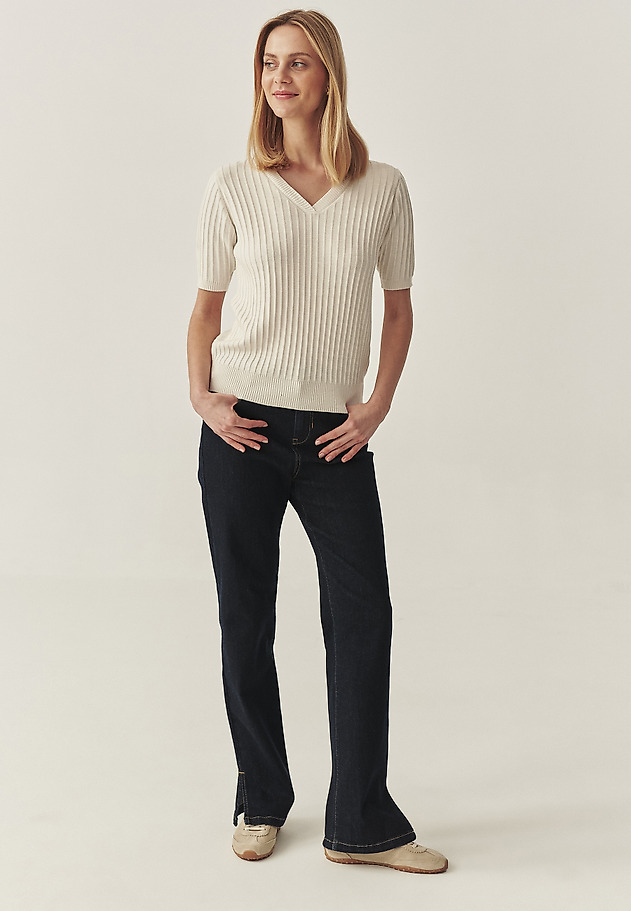 RIBBED JUMPER IN AIRY YARN - SEWILLA RIBBED JUMPER IN AIRY YARN - SEWILLA ECRU 6