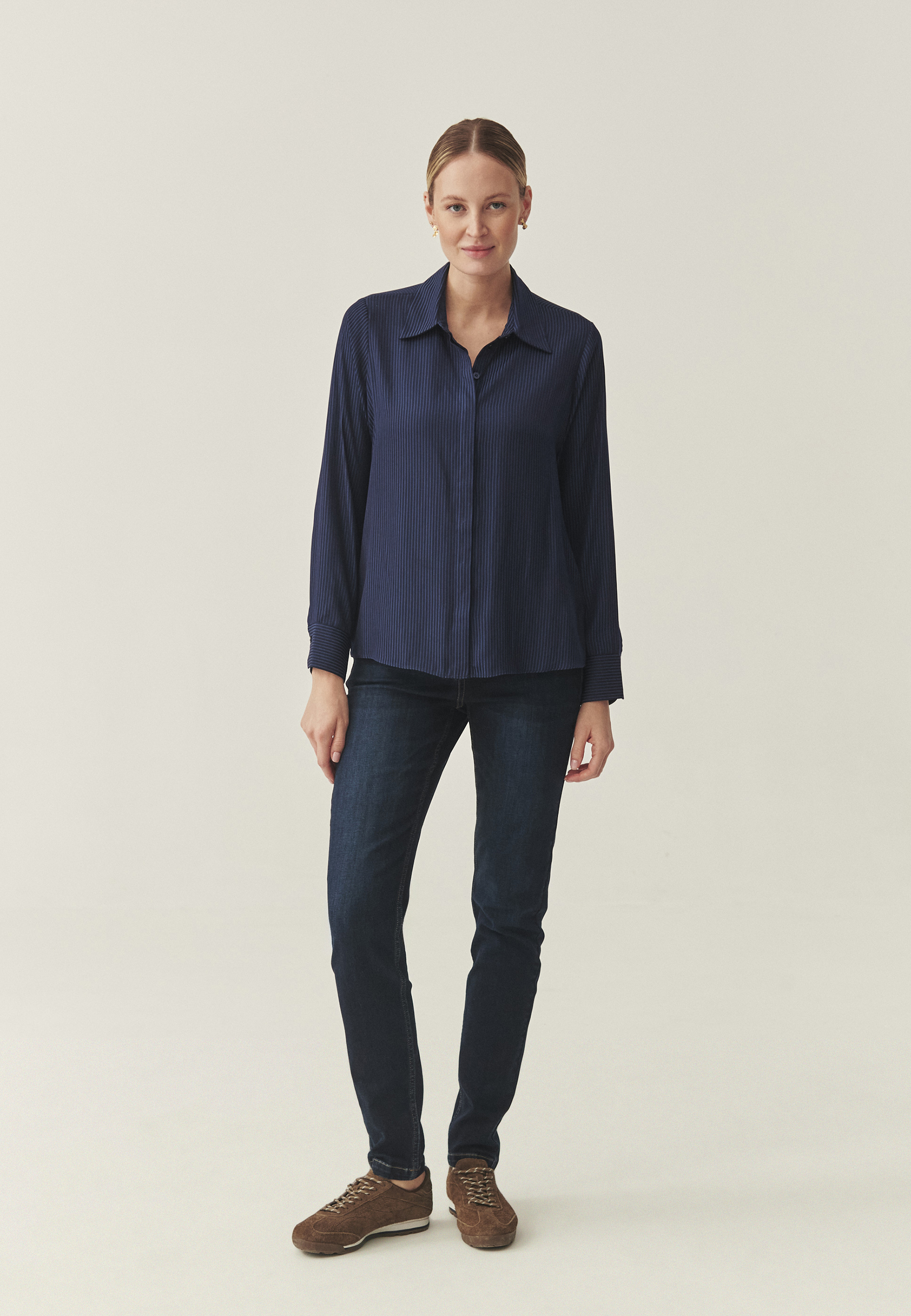 DENIM SKINNY TROUSERS - TAROS NAVY BLUE 2