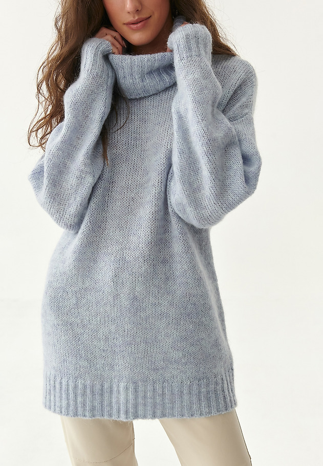 COSY LADIES' PULLOVER WITH WOOL PULKO COSY LADIES' PULLOVER WITH WOOL PULKO BLUE 4