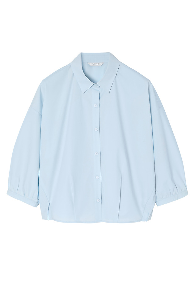 WIDE SLEEVE COTTON SHIRT — DOVE WIDE SLEEVE COTTON SHIRT — DOVE NIEBIESKI 8