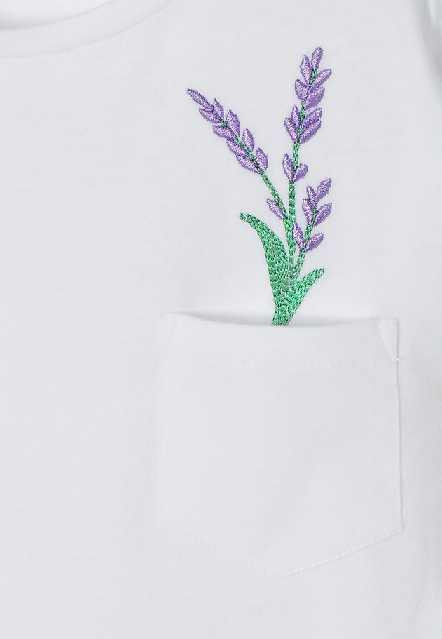 T-SHIRT DAMSKI Z KIESZONKĄ I HAFTEM STENA T-SHIRT DAMSKI Z KIESZONKĄ I HAFTEM STENA BIAŁY 6
