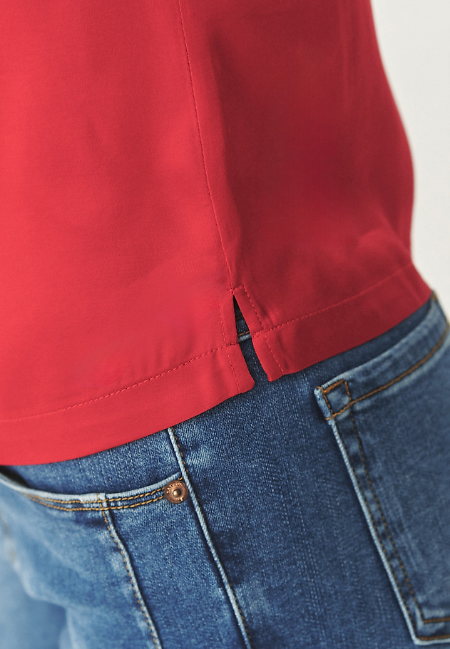 SLEEVELESS SATIN BLOUSE - SENNA SLEEVELESS SATIN BLOUSE - SENNA RED 4