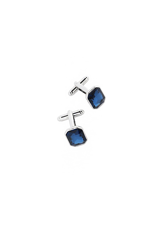 ELEGANT SHIRT CLIPS WITH DECORATIVE GLASS - CLIFI ELEGANT SHIRT CLIPS WITH DECORATIVE GLASS - CLIFI NAVY BLUE 3