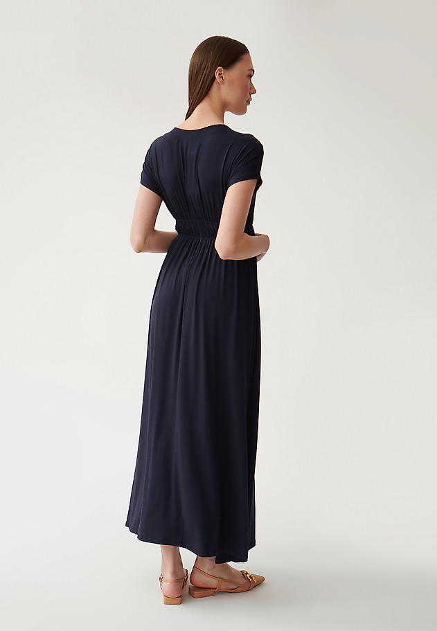 LADIES' SHORT SLEEVE MAXI DRESS REN LADIES' SHORT SLEEVE MAXI DRESS REN GRANATOWY 3