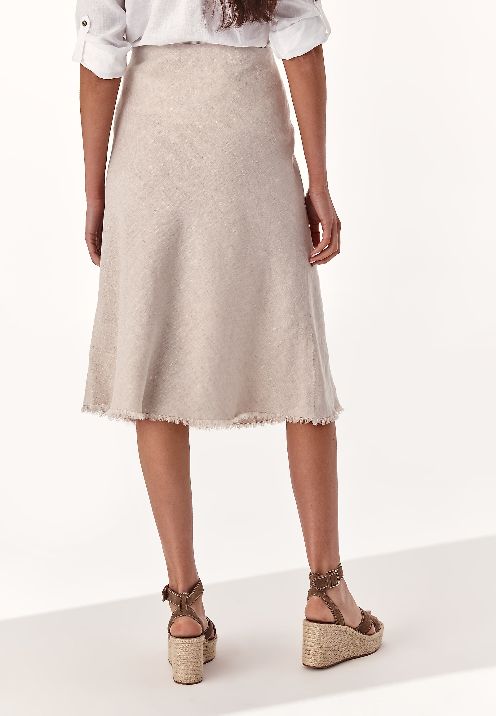 SPÓDNICA MIDI URBI SPÓDNICA MIDI URBI BEŻOWY 79229