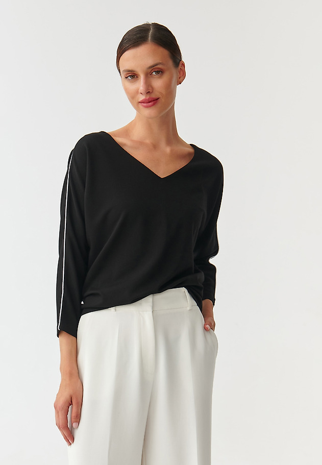 LADIES’ BLOUSE WITH DECORATIVE LACE MOTOLIKA LADIES’ BLOUSE WITH DECORATIVE LACE MOTOLIKA BLACK 5