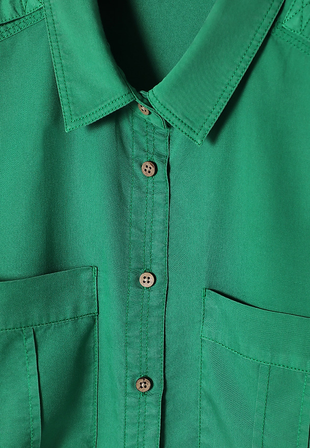 LADIES’ SHIRT WITH EPAULETTES - KORSANA LADIES’ SHIRT WITH EPAULETTES - KORSANA ZIELONY 8