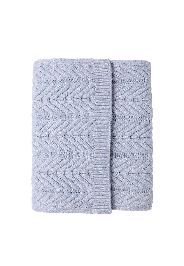 LADIES' KNITTED SCARF — WELLIR LADIES' KNITTED SCARF — WELLIR BLUE 3