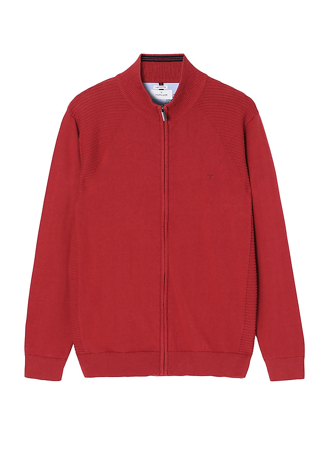 MEN'S ZIPPERED SWEATER - SWET MEN'S ZIPPERED SWEATER - SWET RED 5