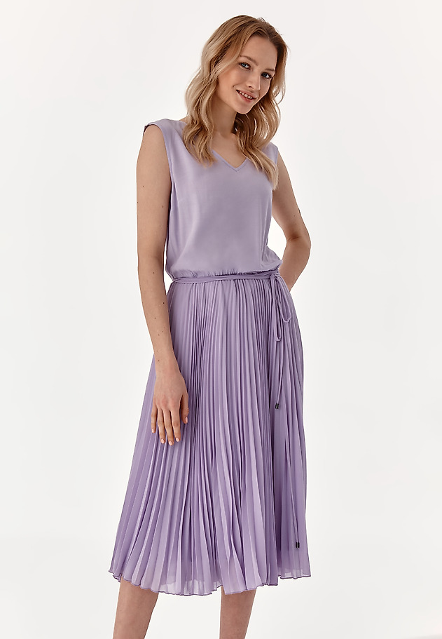 SUKIENKA Z PLISOWANYM DOŁEM LUNI SUKIENKA Z PLISOWANYM DOŁEM LUNI FIOLETOWY 3