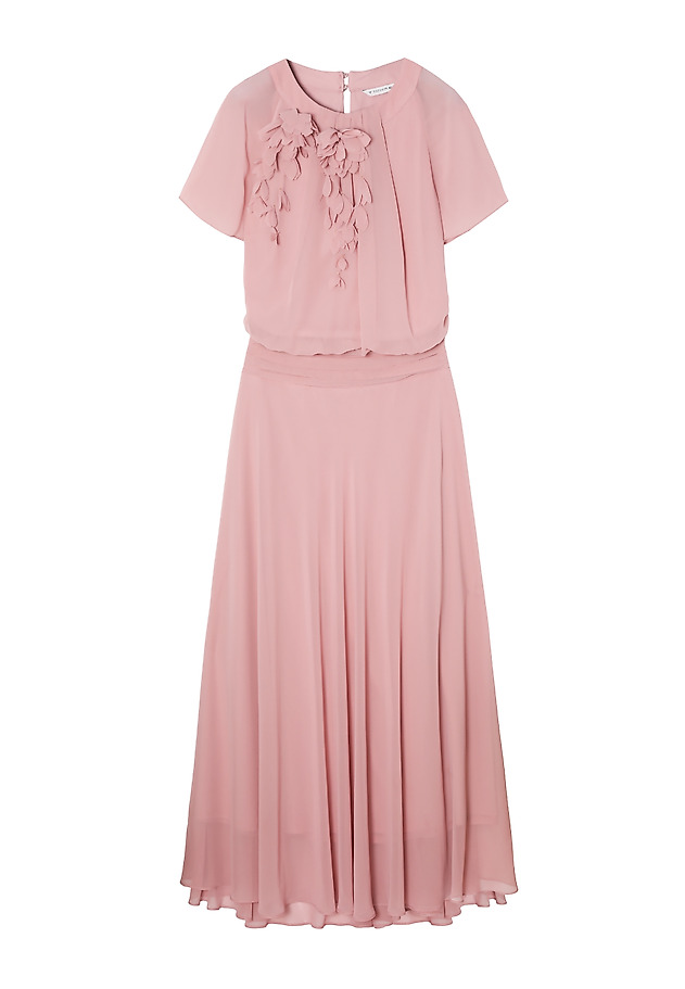 LADIES’ LONG DRESS WITH FLORAL APPLICATION - ROZA LADIES’ LONG DRESS WITH FLORAL APPLICATION - ROZA RÓŻOWY 5