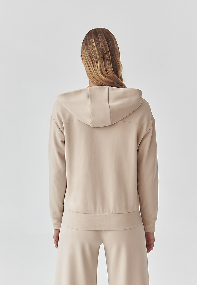 LADIES’ CLASSIC BUTTONED HOODIE - ANUBI LADIES’ CLASSIC BUTTONED HOODIE - ANUBI BEŻOWY 4