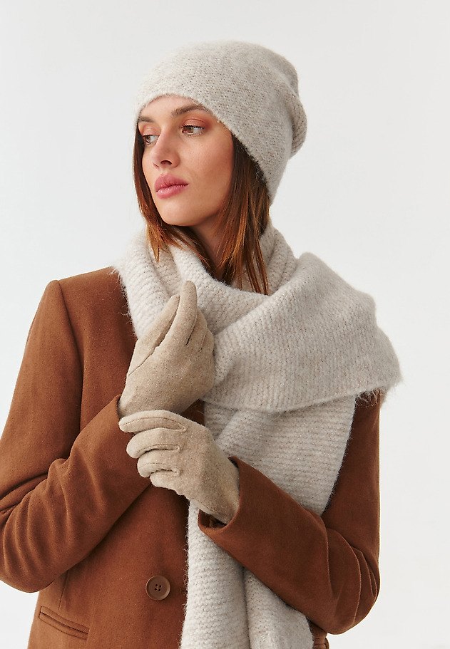 LADIES' KNITTED GLOVES LENKA LADIES' KNITTED GLOVES LENKA GREY 1