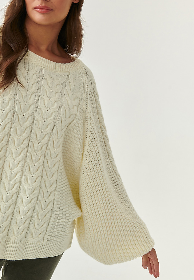 LADIES' KNITTED PULLOVER SAMOLO LADIES' KNITTED PULLOVER SAMOLO ECRU 3