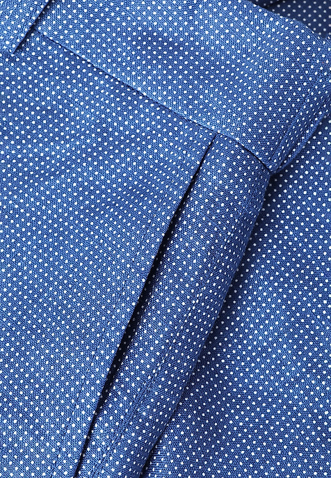 LADIES’ LINEN TROUSERS IN LIGHT DOTS PATTERN - MILONI BLUE 2