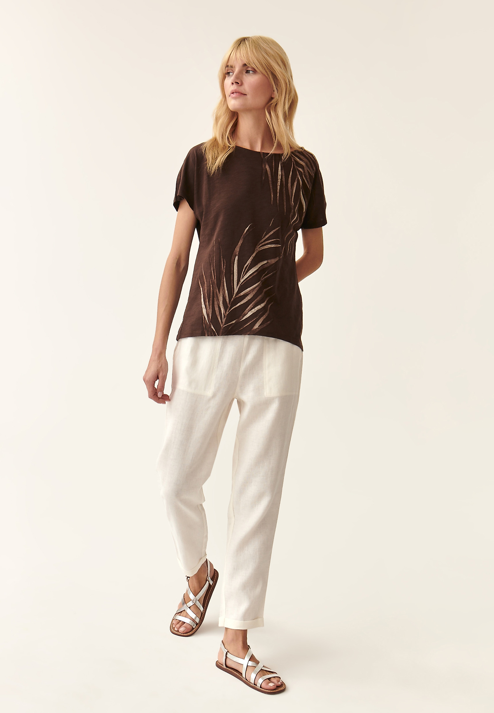 LADIES' BLOUSE WITH MODAL FIBRES GEMINA LADIES' BLOUSE WITH MODAL FIBRES GEMINA BROWN 87624
