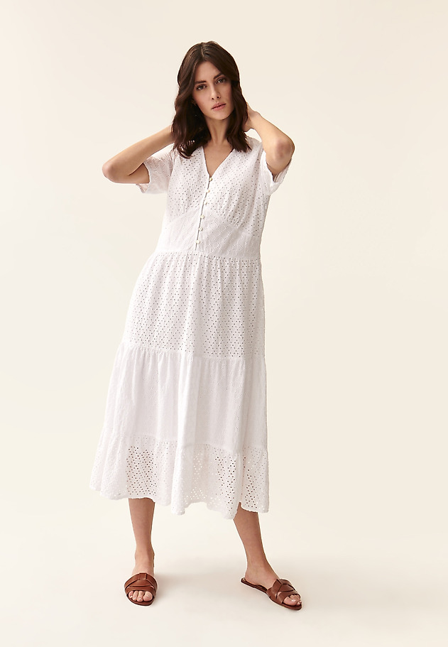 ROCHIE DE VARĂ CU BRODERIE RICHELIEU MONTREA ROCHIE DE VARĂ CU BRODERIE RICHELIEU MONTREA ALB 4
