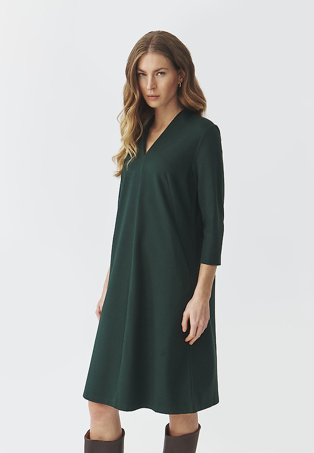 ELEGANTNA PLETENA OBLEKA - KOKILIA ELEGANTNA PLETENA OBLEKA - KOKILIA ZELENA 1