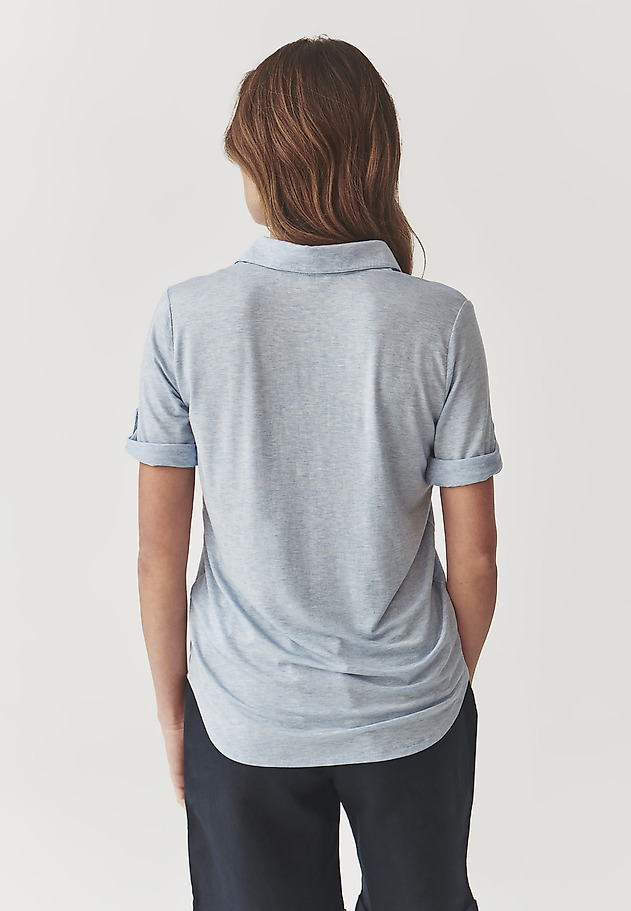 LADIES’ SHIRT WITH ROLLED-UP SLEEVES - TETI 1 LADIES’ SHIRT WITH ROLLED-UP SLEEVES - TETI 1 NIEBIESKI 4
