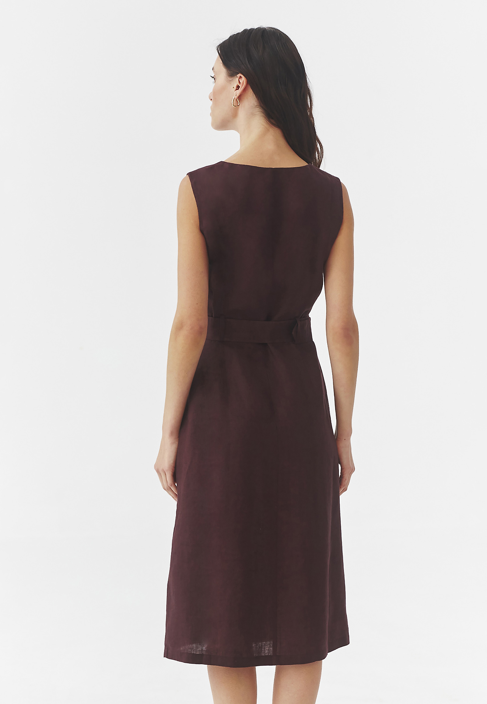 ROCHIE MIDI, DIN IN, CU CUREA DECORATIVĂ ÎN TALIE - CLAIRE ROCHIE MIDI, DIN IN, CU CUREA DECORATIVĂ ÎN TALIE - CLAIRE VIOLETĂ 97368