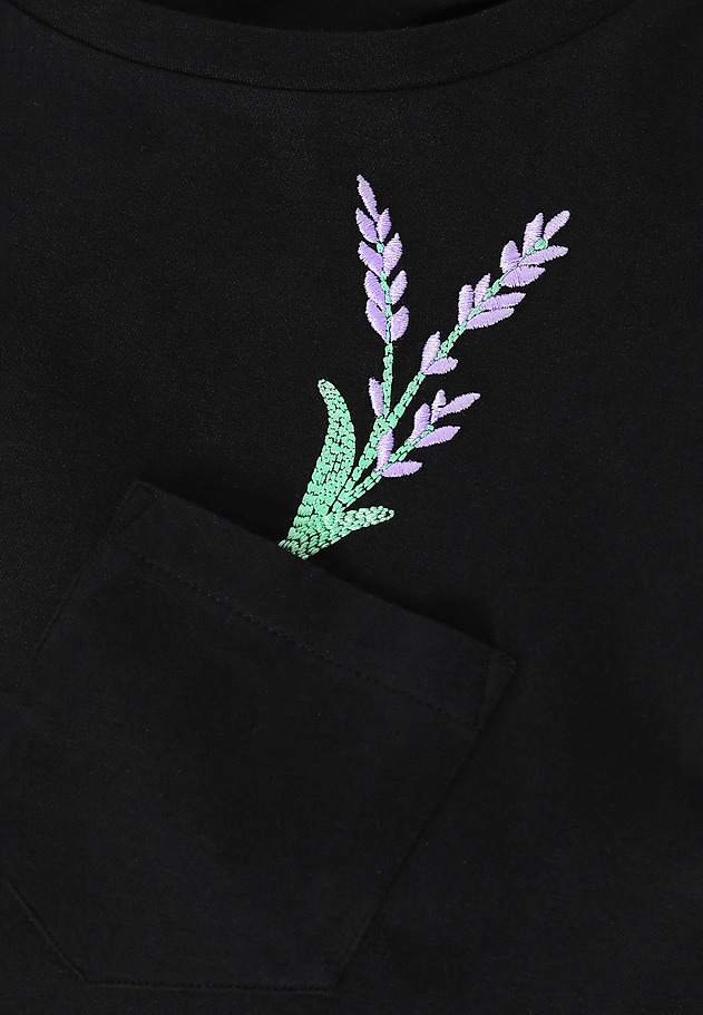 LADIES' T-SHIRT WITH A POCKET AND EMBROIDERY STENA LADIES' T-SHIRT WITH A POCKET AND EMBROIDERY STENA BLACK 7