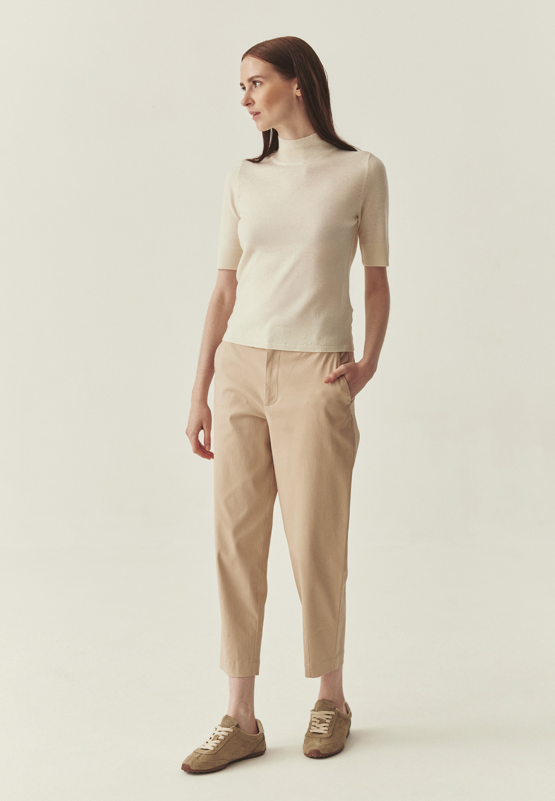 WEŁNIANY SWETER Z GOLFEM - LU BIAŁY 2