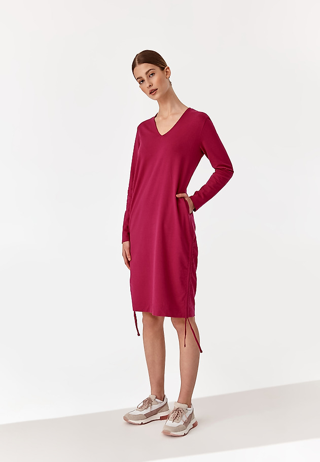 DRESS WITH A CREASE NATULOKO DRESS WITH A CREASE NATULOKO PINK 1