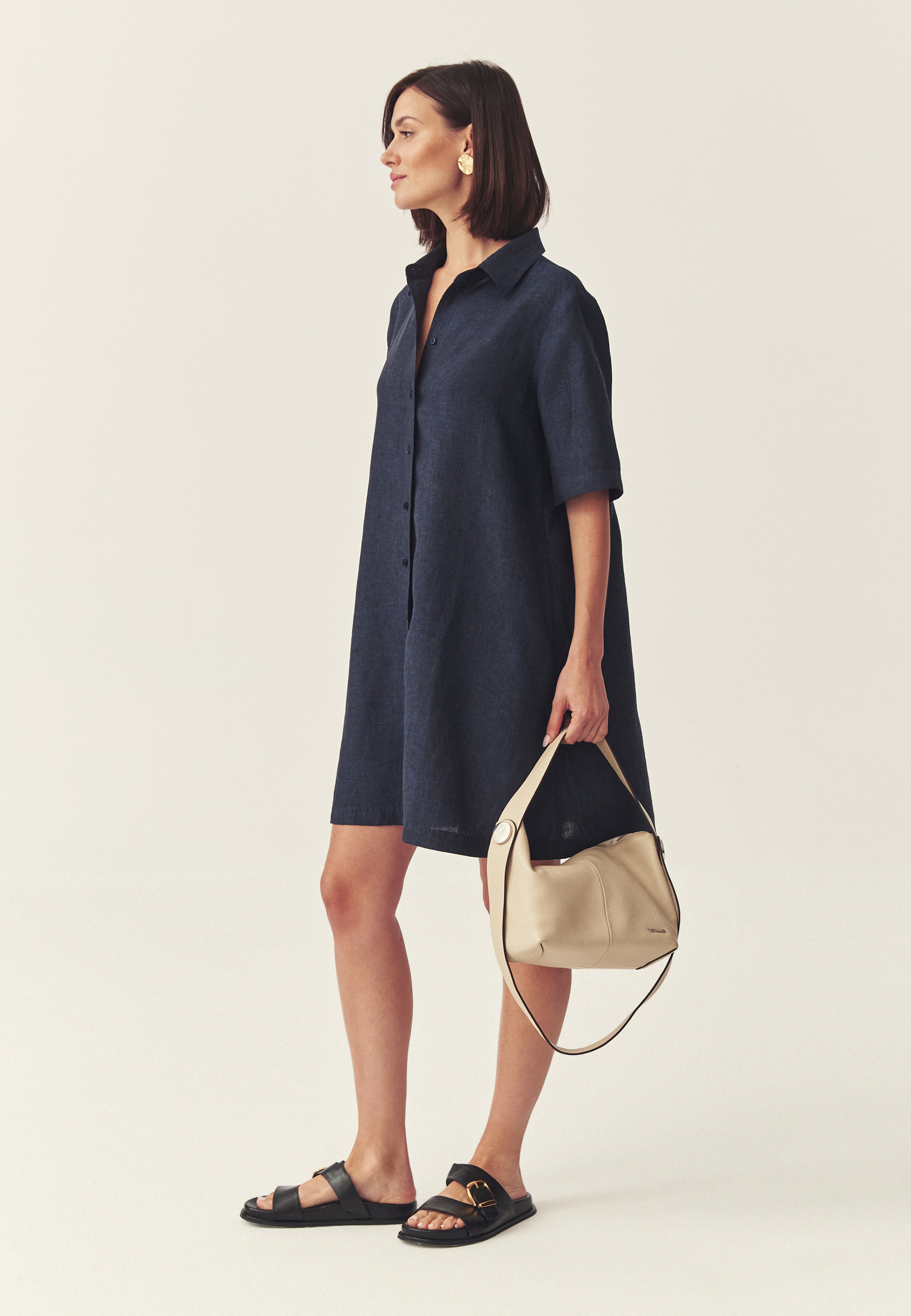 KOŠILOVÉ ŠATY ZE LNU – TADE