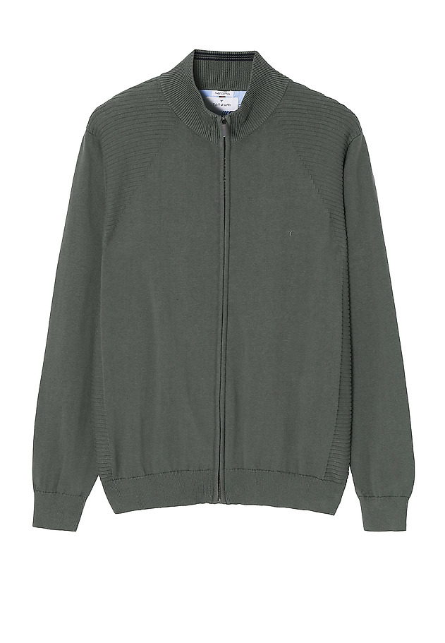 MEN'S ZIPPERED SWEATER - SWET MEN'S ZIPPERED SWEATER - SWET GREEN 5