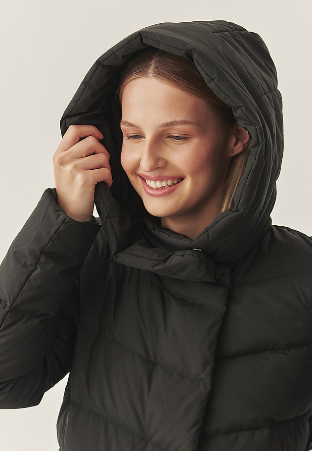 TKANINOWY PUCHOWY DAMSKI PŁASZCZ VIOLA TKANINOWY PUCHOWY DAMSKI PŁASZCZ VIOLA CZARNY 4