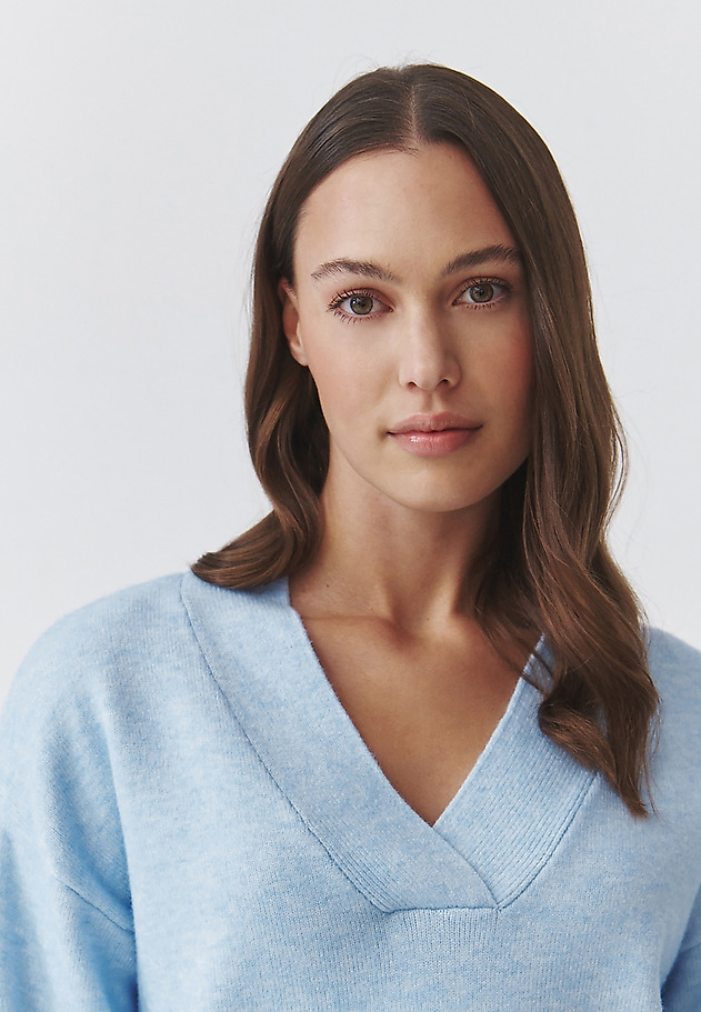 TIMELESS LADIES' JUMPER WITH WIDE SLEEVES — MIU TIMELESS LADIES' JUMPER WITH WIDE SLEEVES — MIU NIEBIESKI 5