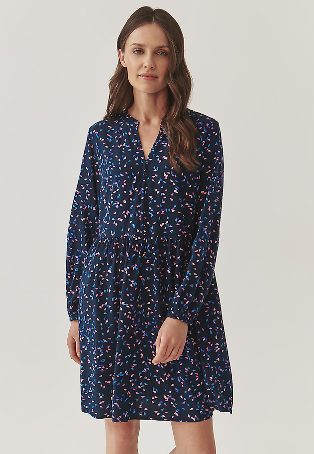 LADIES’ PATTERNED DRESS WITH LONG SLEEVES - STRAKMI LADIES’ PATTERNED DRESS WITH LONG SLEEVES - STRAKMI MULTIKOLOR 3